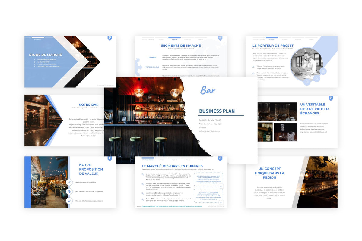 Votre Business Plan pour un Bar (35 pages) à télécharger