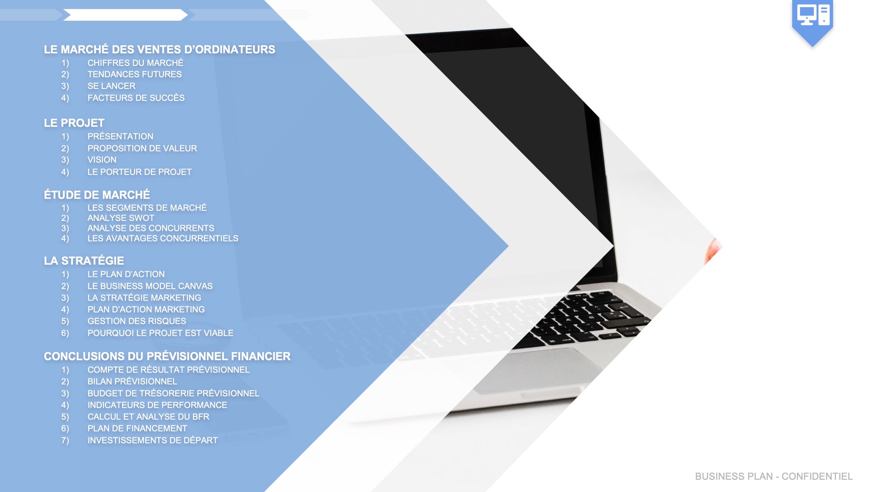 Vente et revente d'ordinateurs Business Plan modele