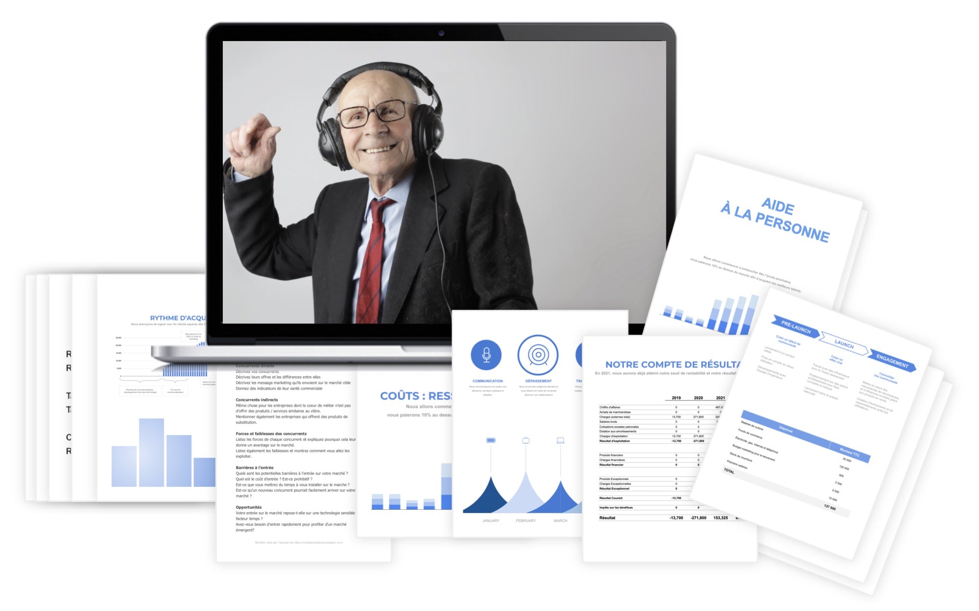 Aide à la personne Prévisionnel Financier modele