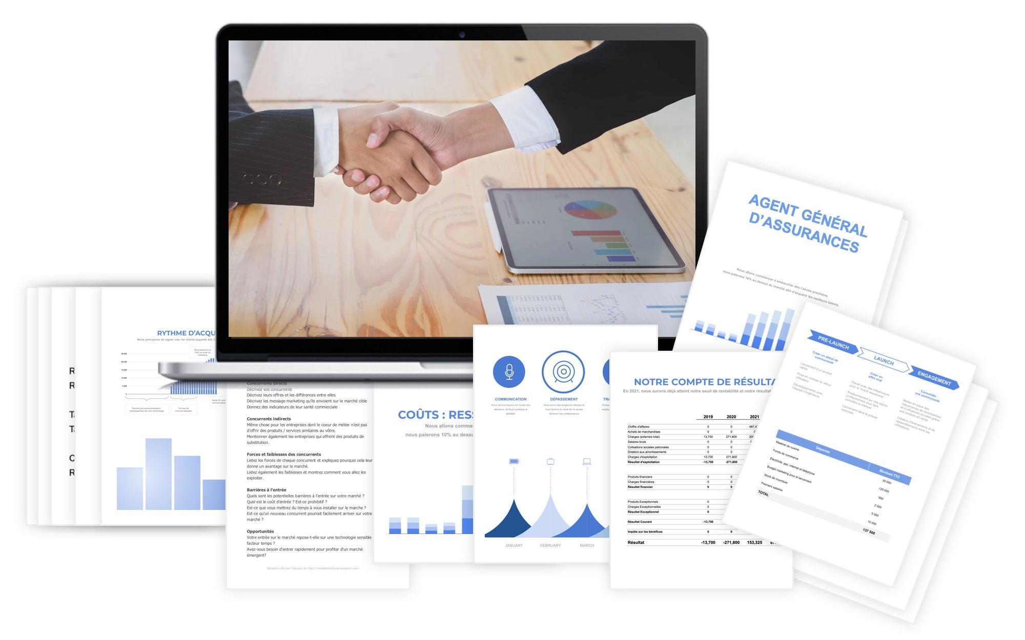 Agent Général d'Assurances Prévisionnel Financier modele