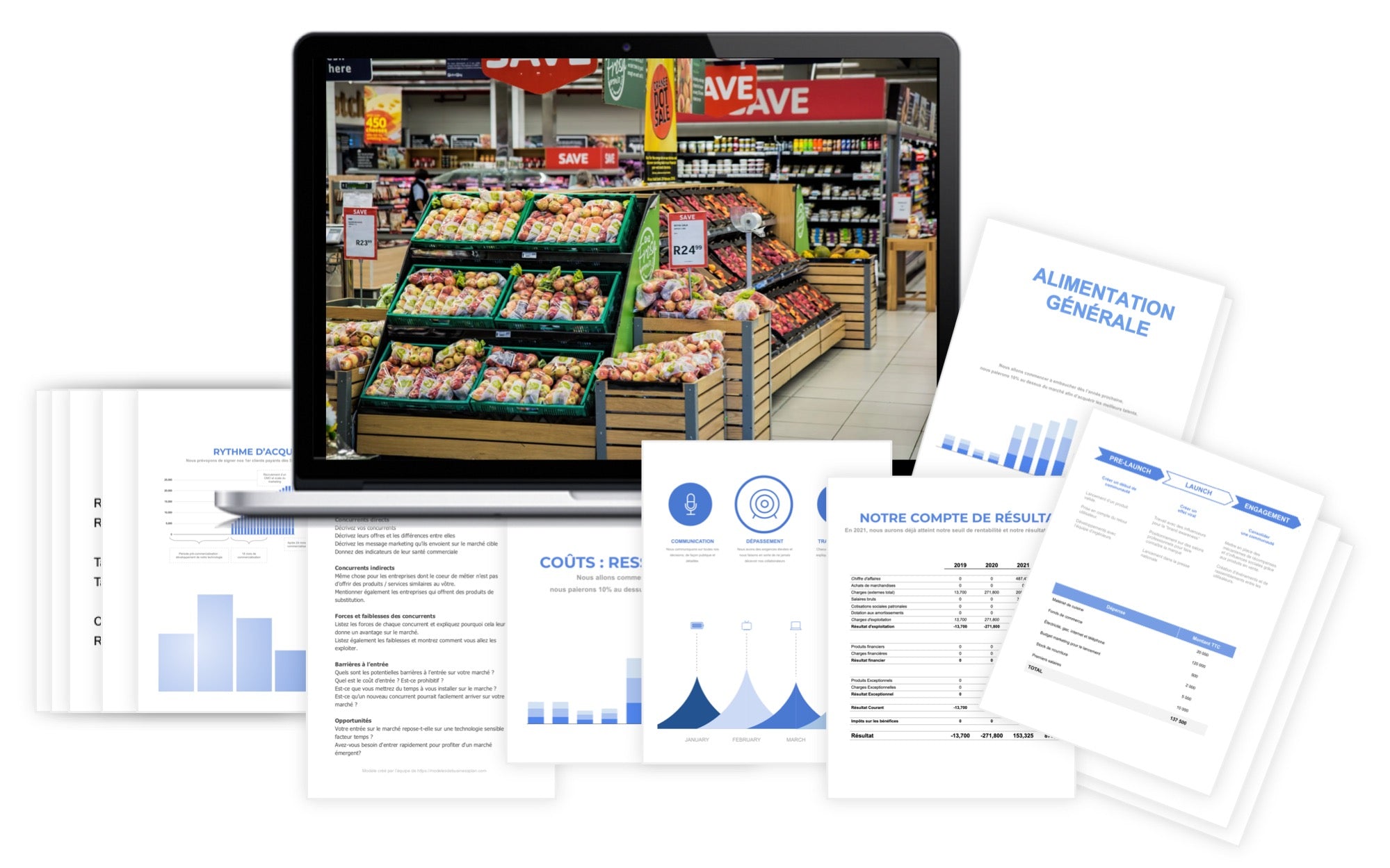 Alimentation Générale (Supérette) Prévisionnel Financier modele
