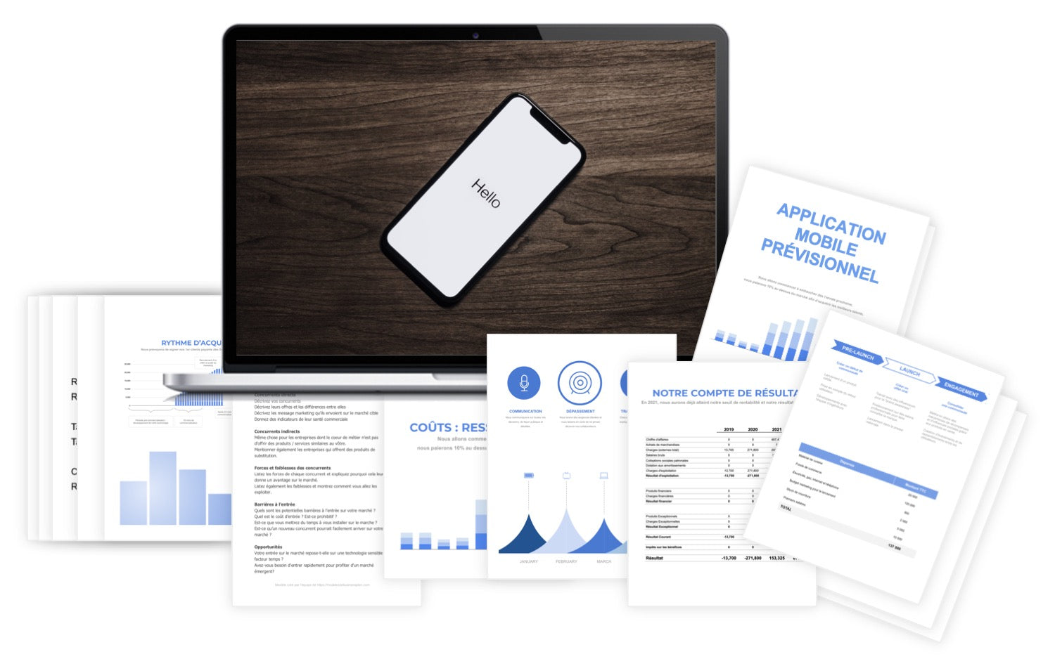 Application Mobile Prévisionnel Financier modele
