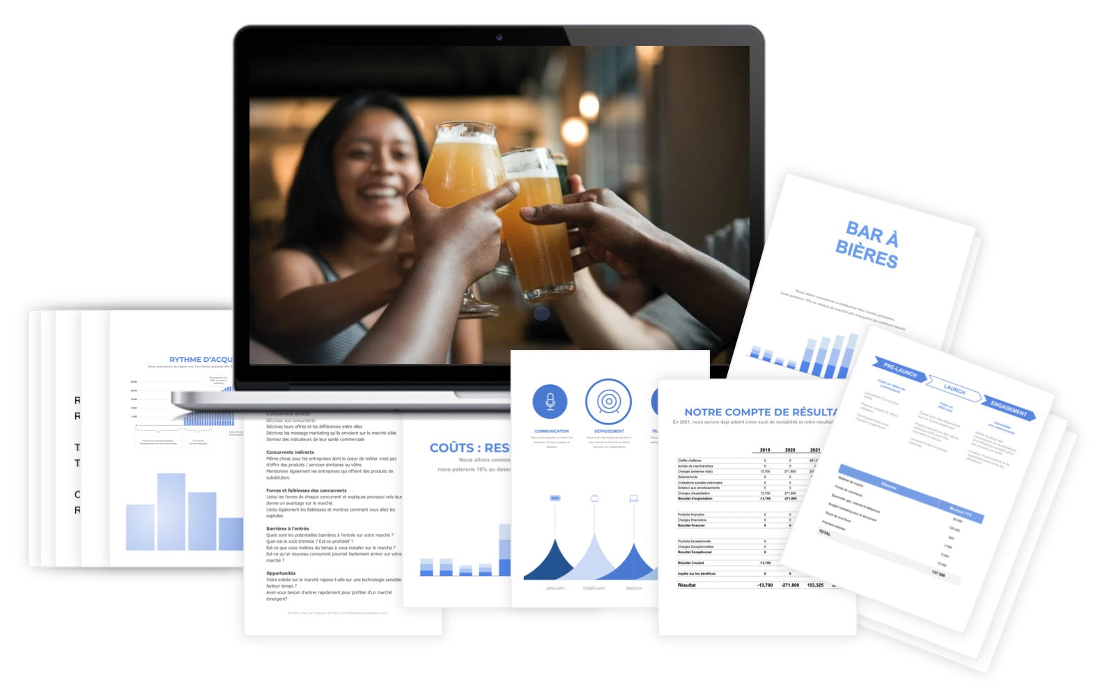 Bar à Bières Prévisionnel Financier modele