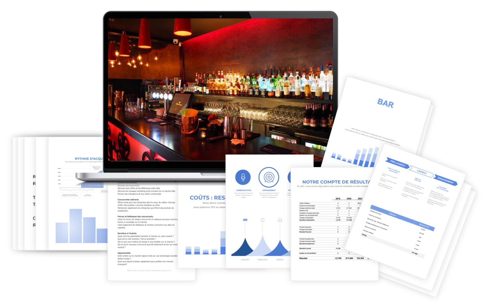 Bar Prévisionnel Financier modele