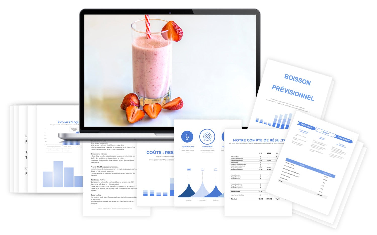 Boisson Prévisionnel Financier modele