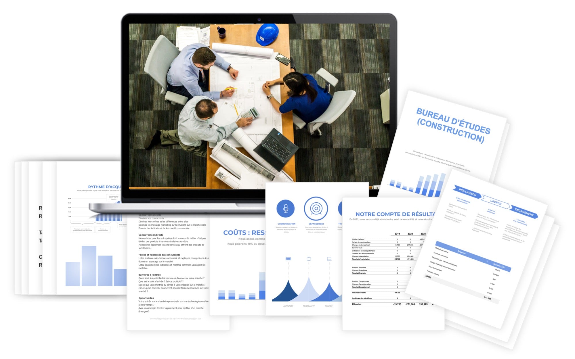 Bureau d'Études (Construction) Prévisionnel Financier modele