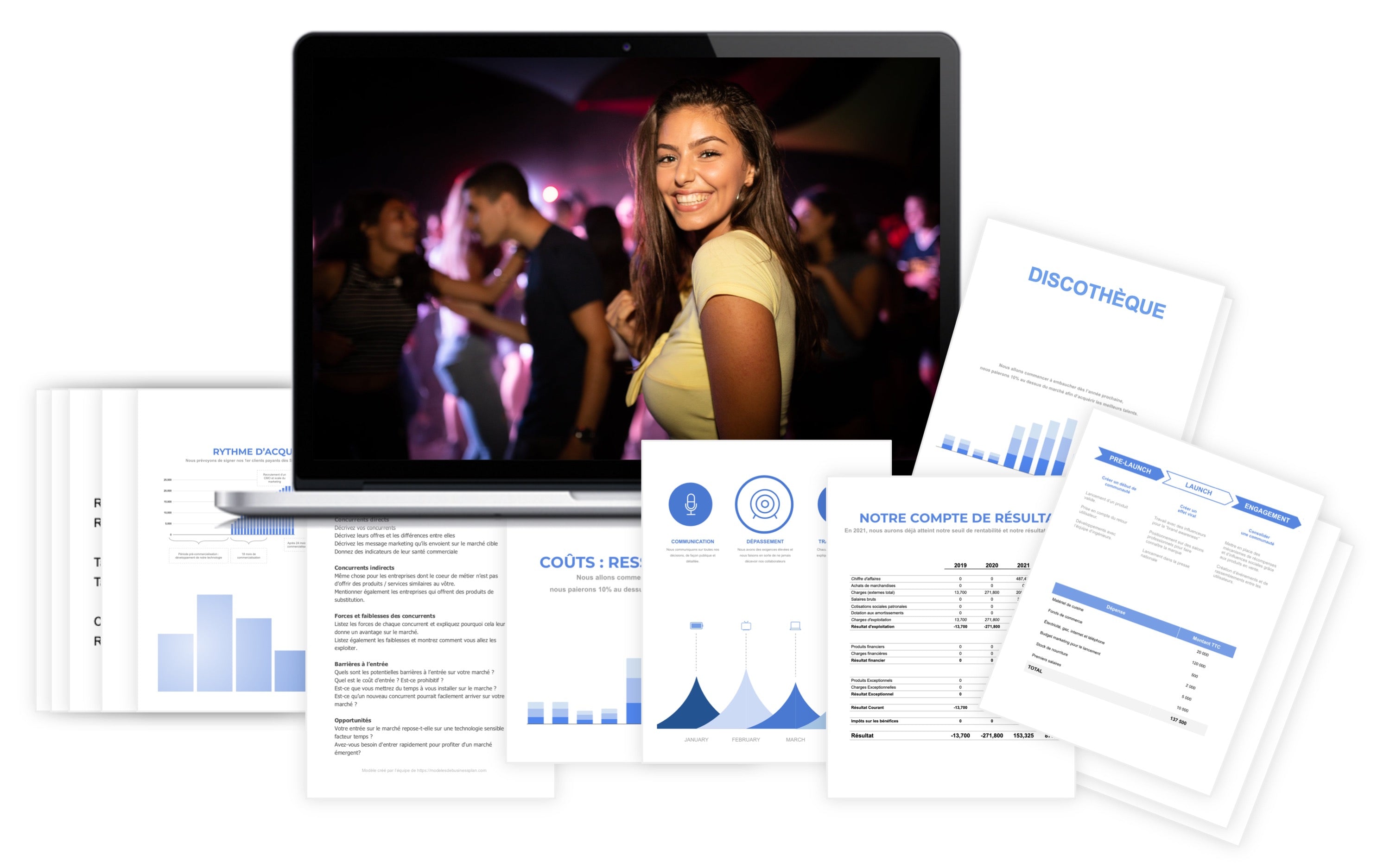 Club / Discothèque Prévisionnel Financier modele