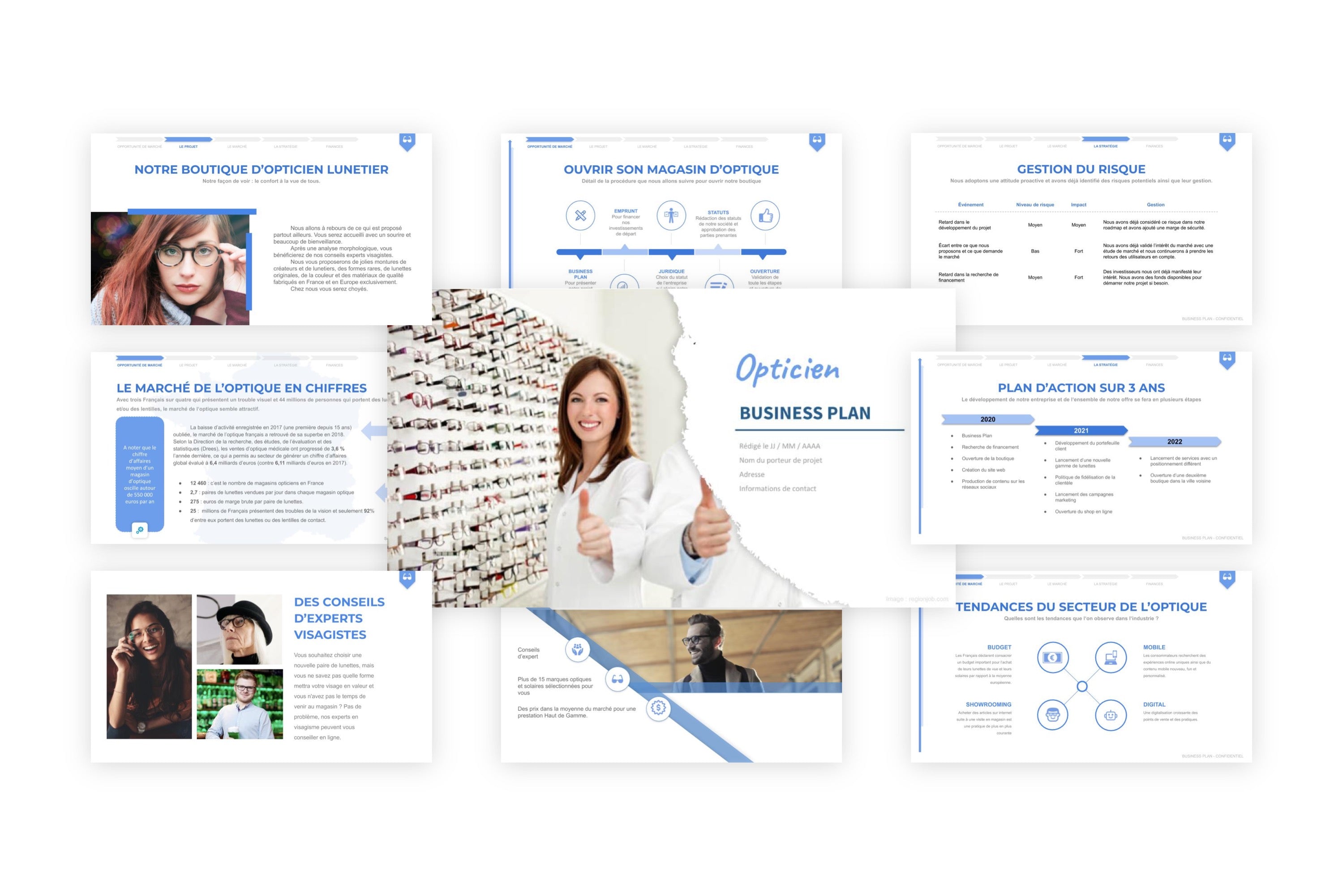 Opticien Lunetier Business Plan modele