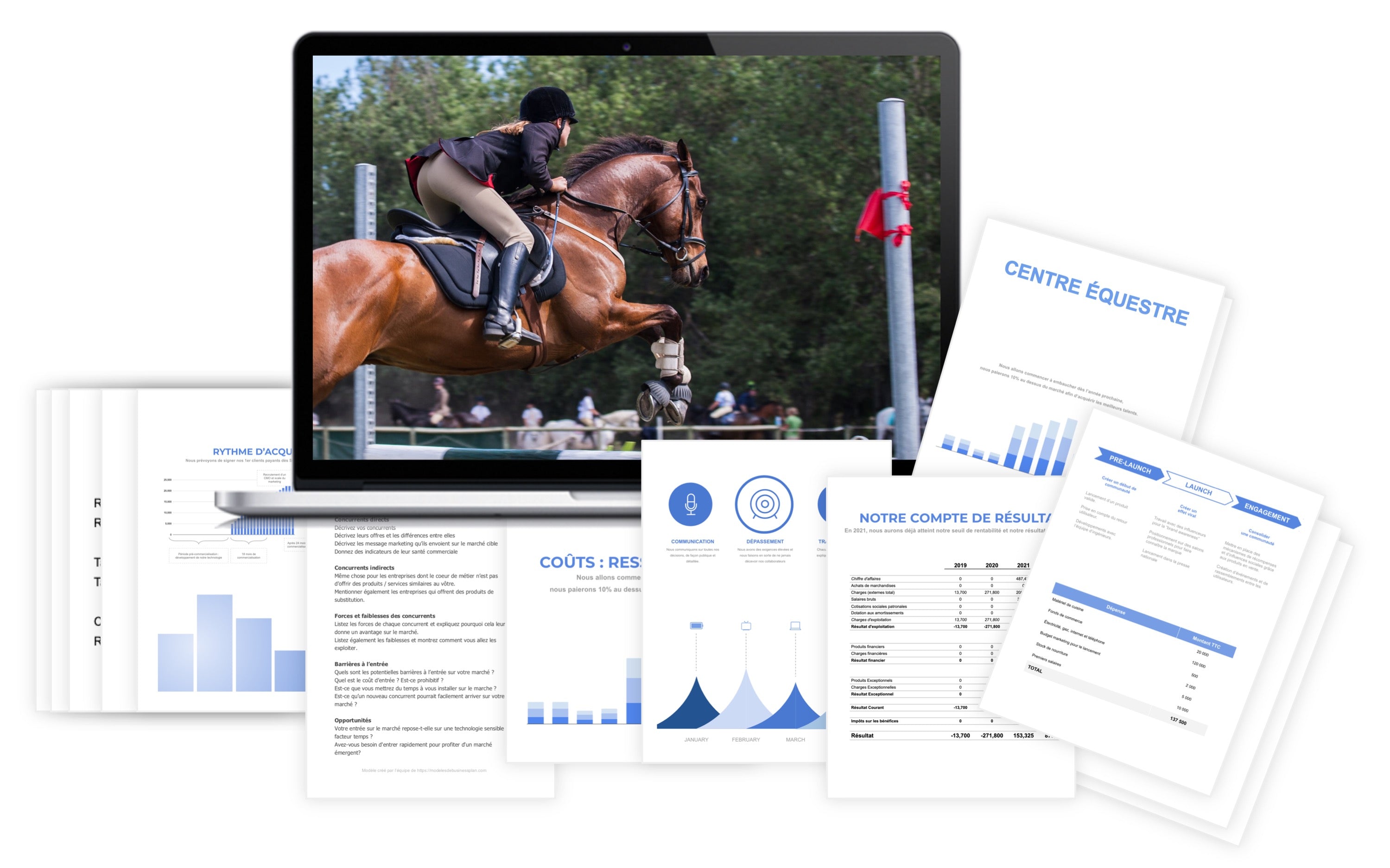 Centre Équestre Prévisionnel financier modele