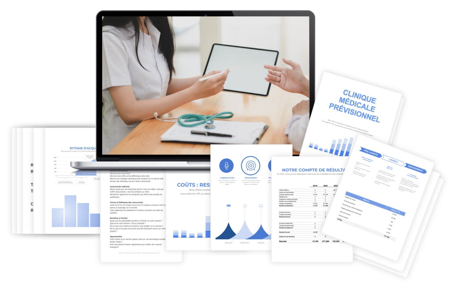 Clinique Médicale Prévisionnel Financier modele