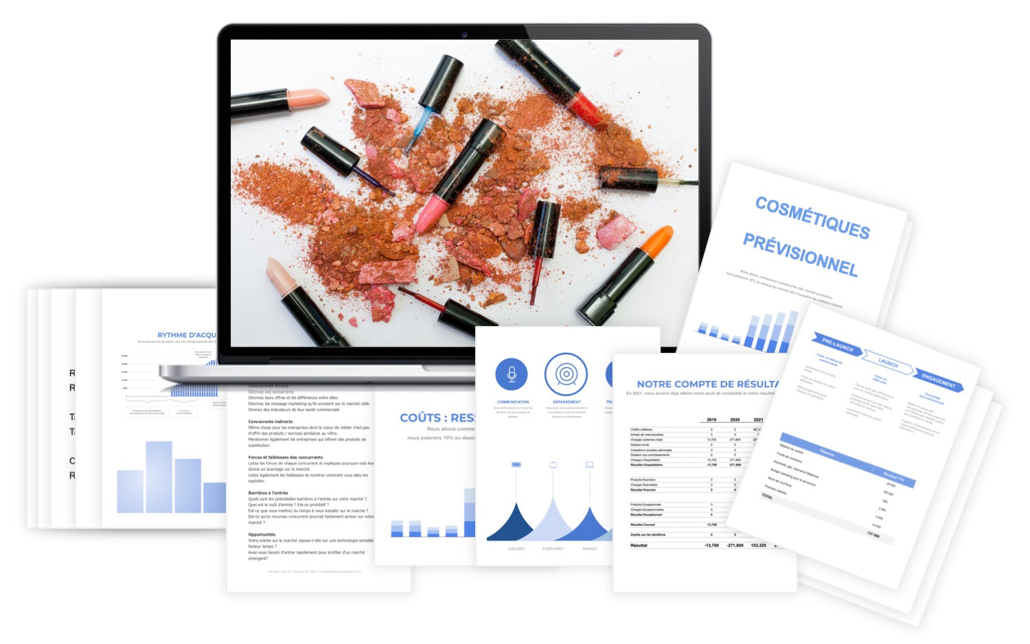 Cosmétiques Prévisionnel Financier modele