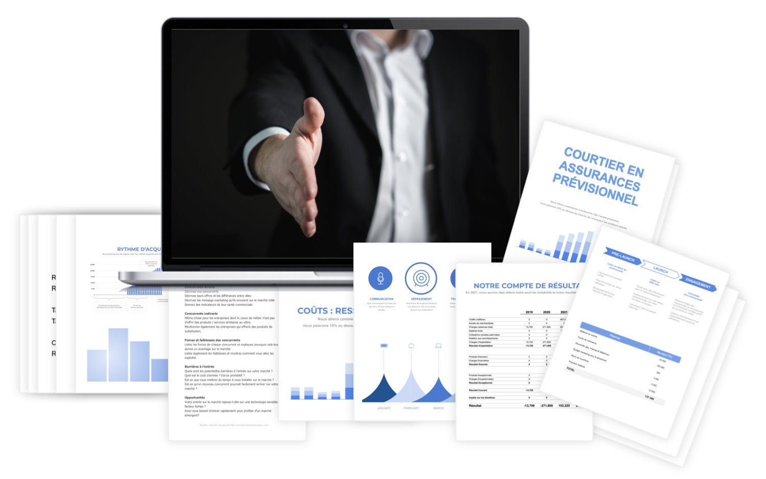 Courtier en Assurances Prévisionnel Financier modele