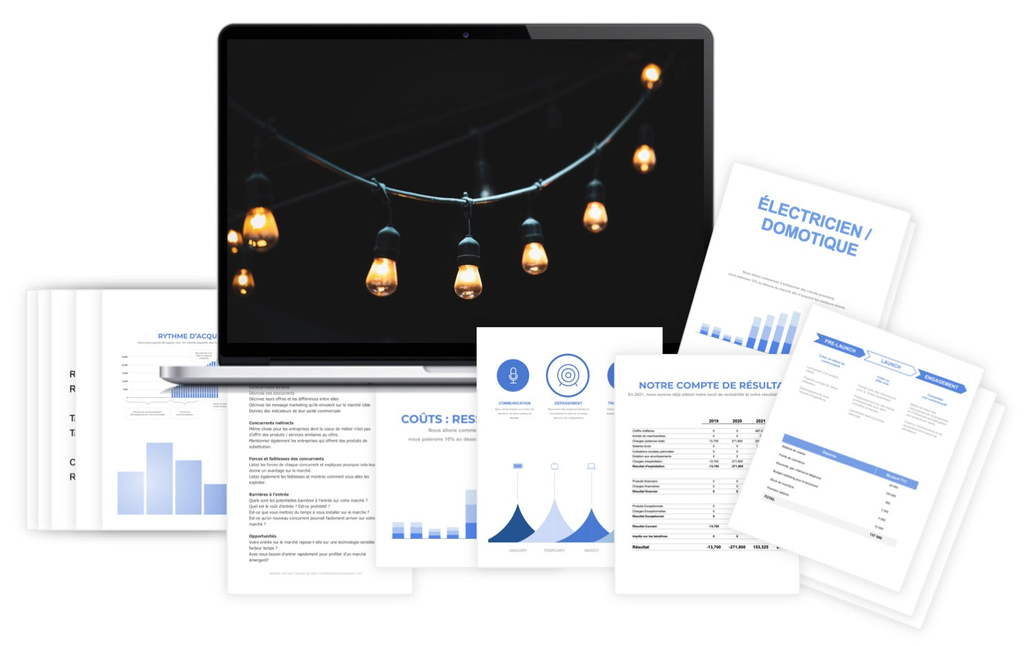 Installateur Électricité / Domotique Prévisionnel financier modele