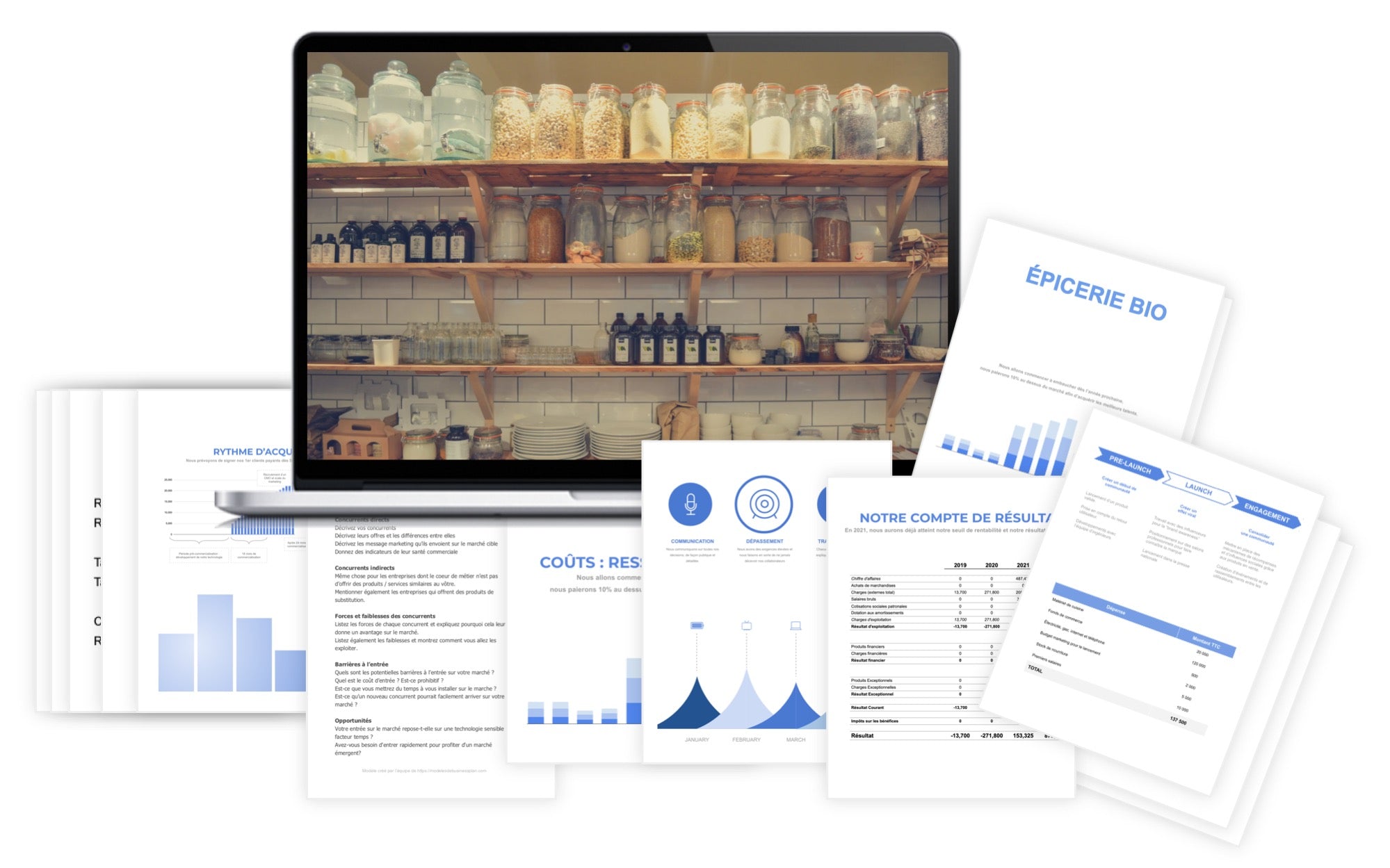 Épicerie Bio Prévisionnel Financier modele