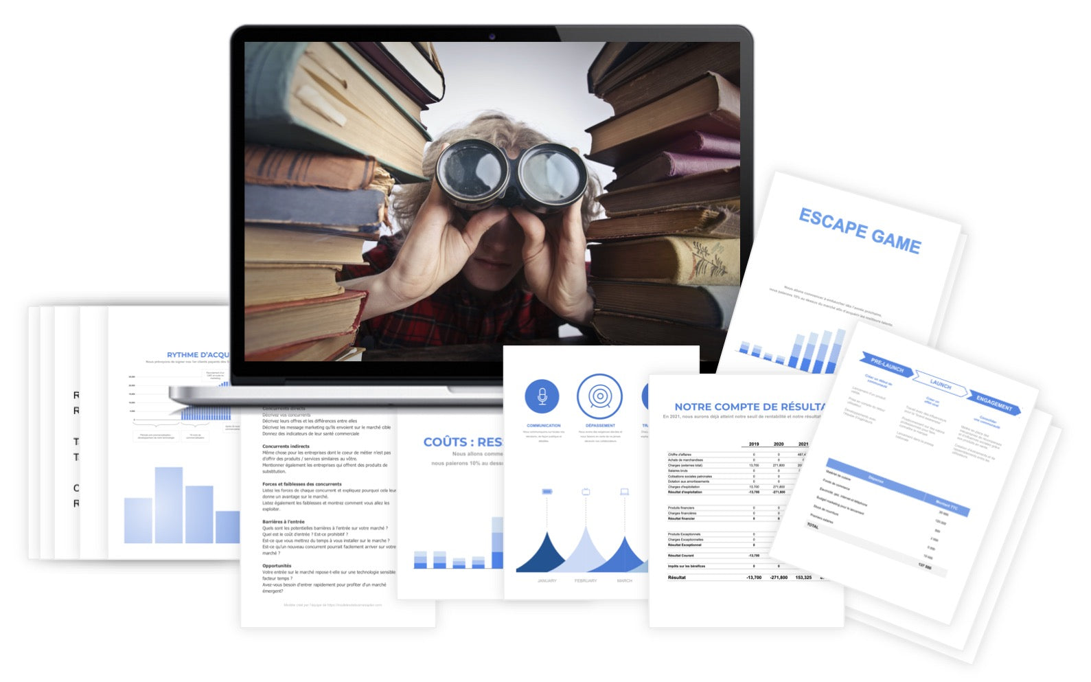 Escape Game Prévisionnel Financier modele