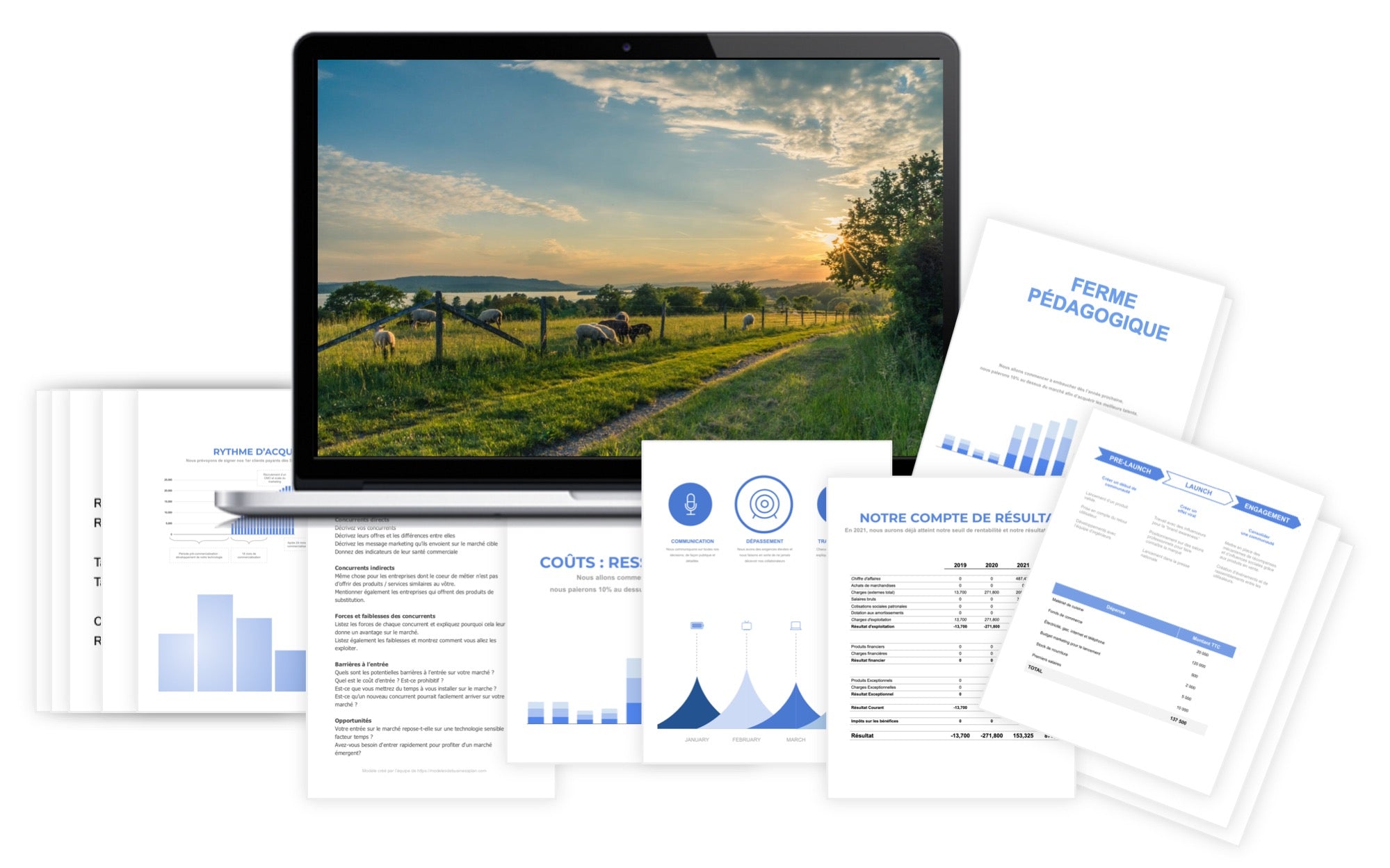 Ferme Pédagogique Prévisionnel financier modele