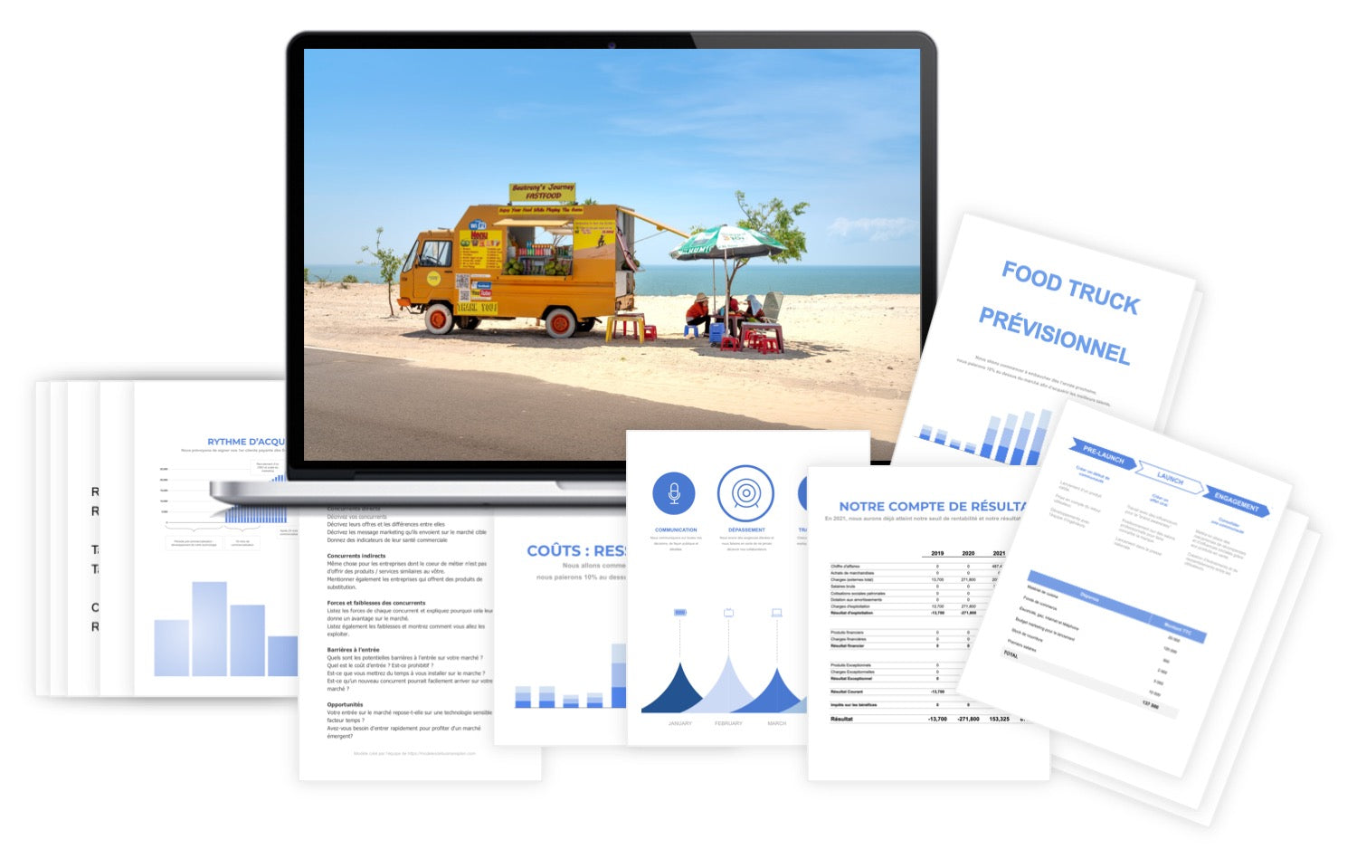 Food Truck Prévisionnel financier modele