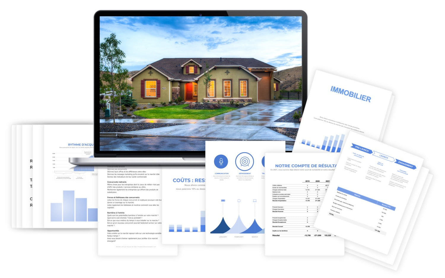 Immobilier Prévisionnel financier modele