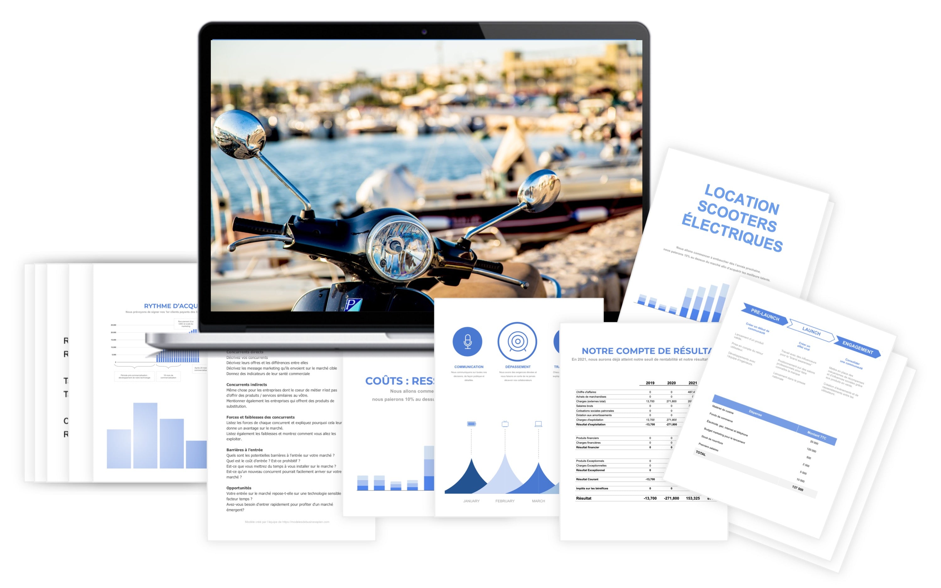 Location Scooters Électriques Prévisionnel Financier modele
