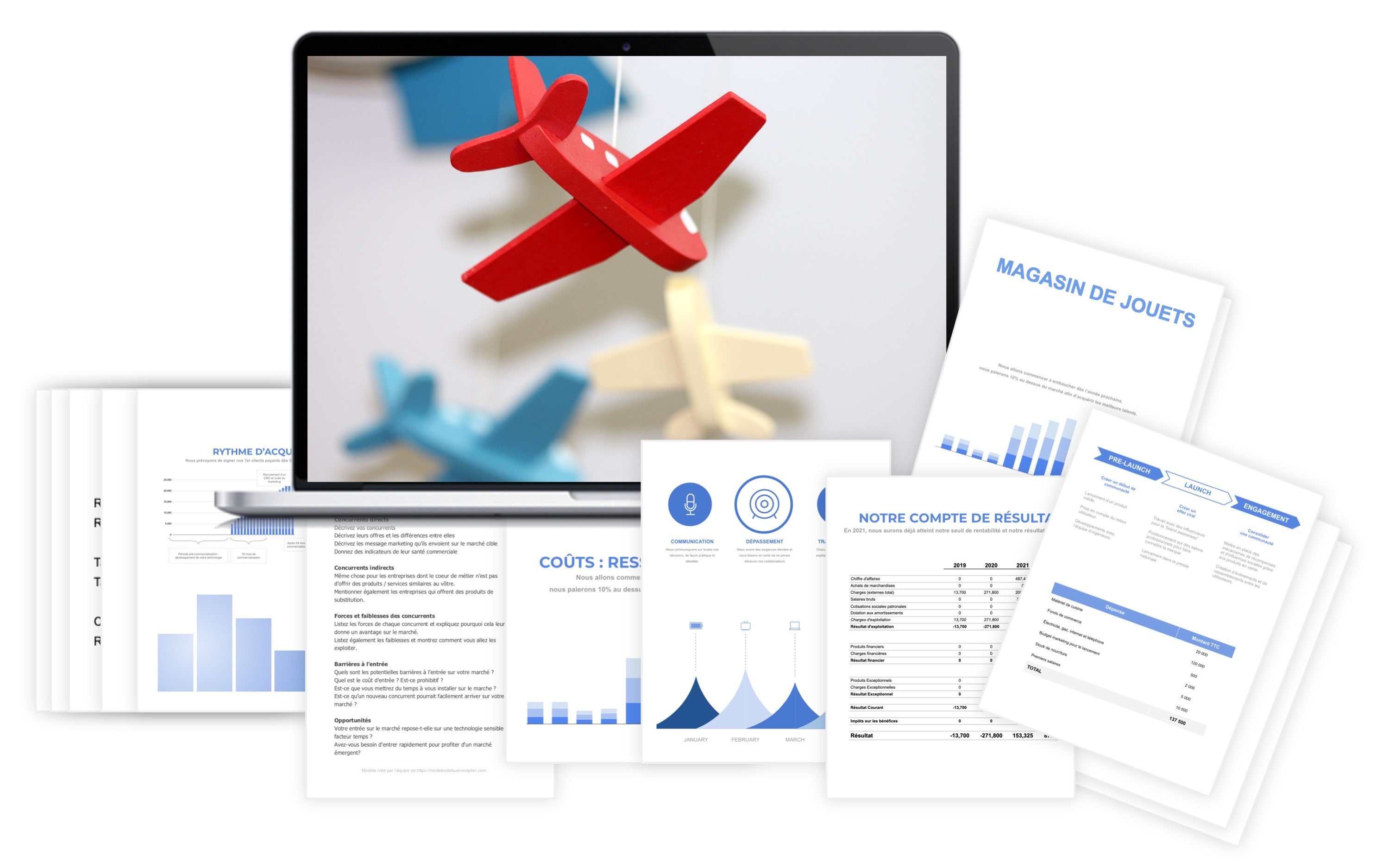 Magasin de Jouets Prévisionnel Financier modele