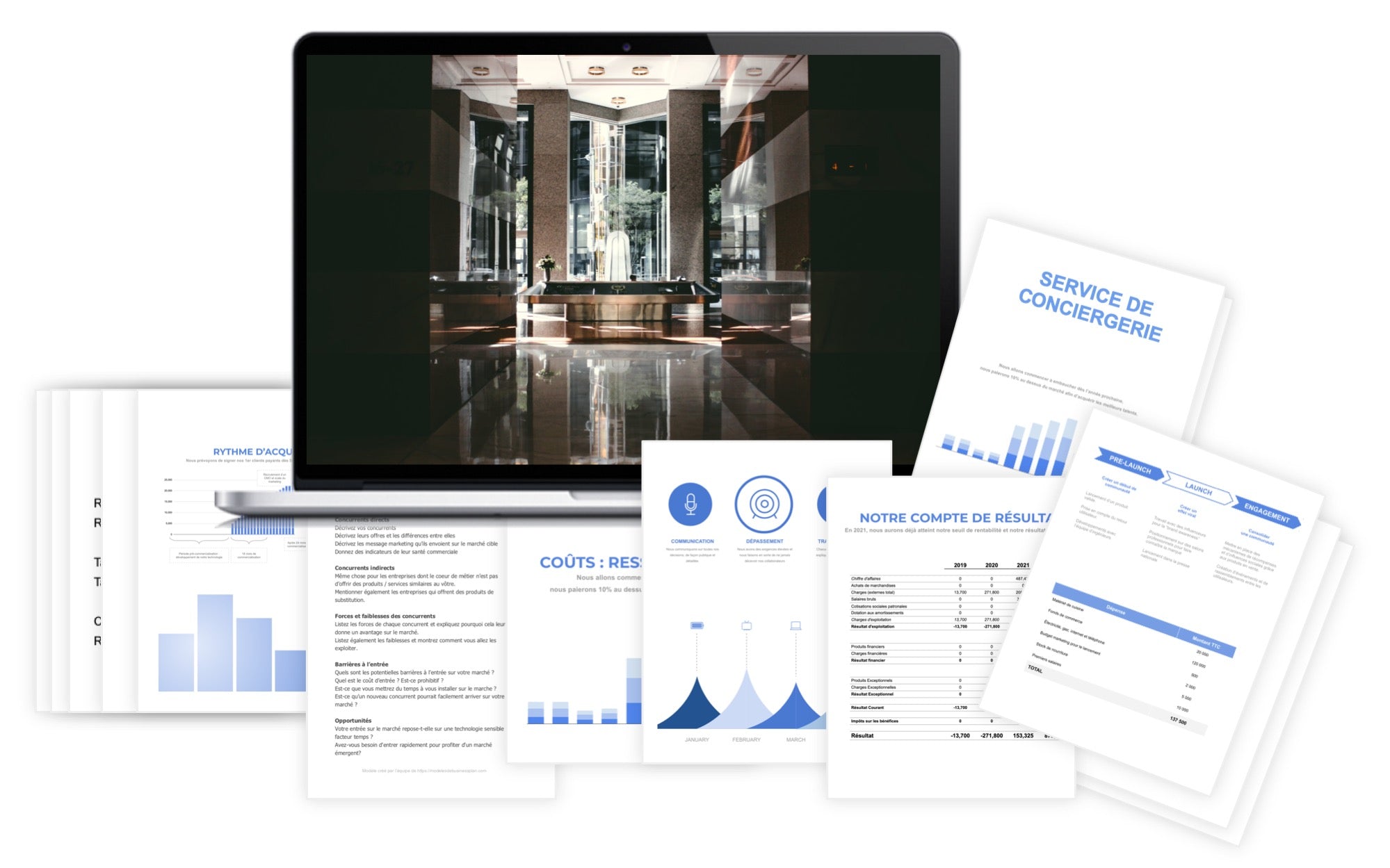 Service de Conciergerie Prévisionnel Financier modele