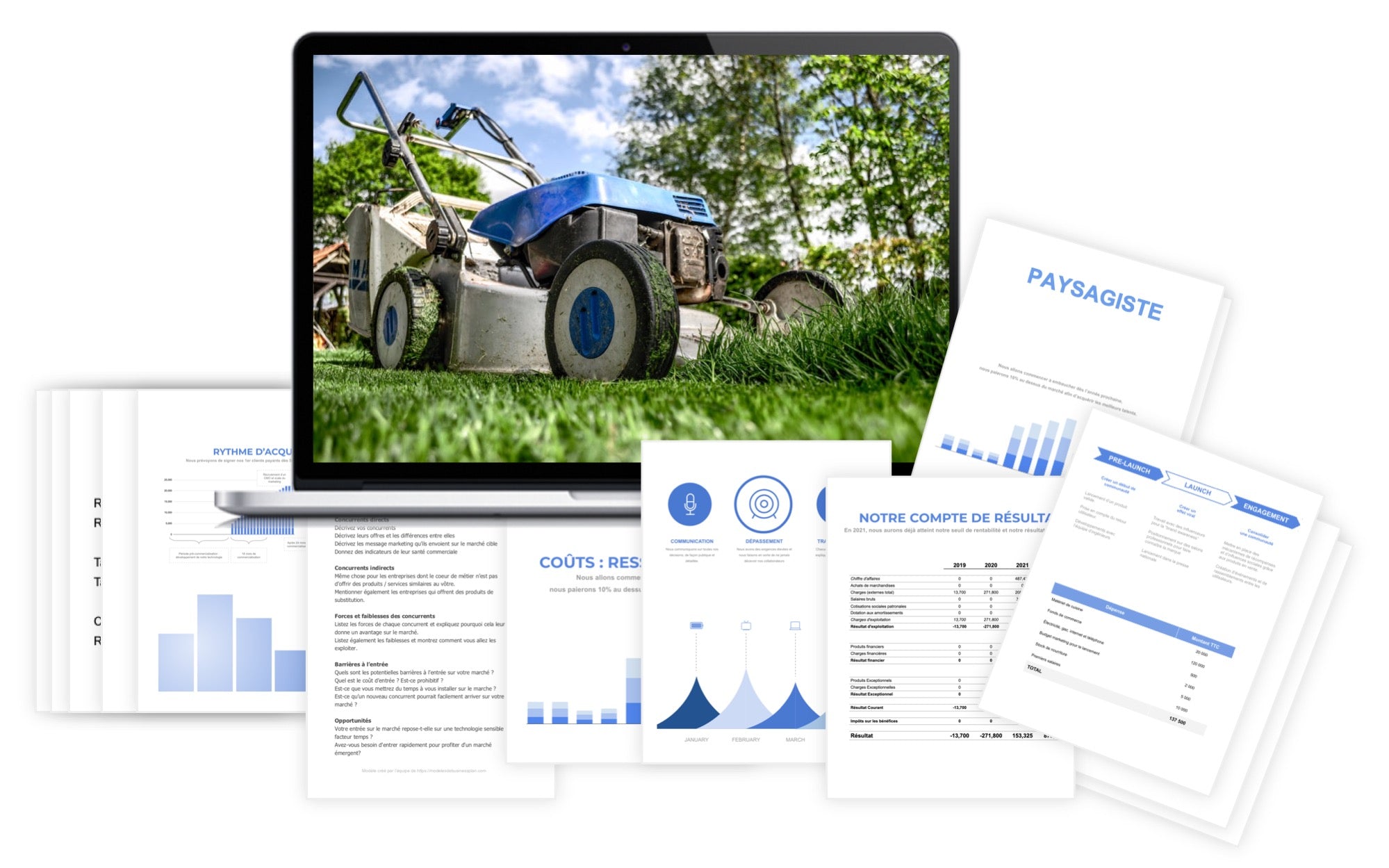 Paysagiste Prévisionnel Financier modele