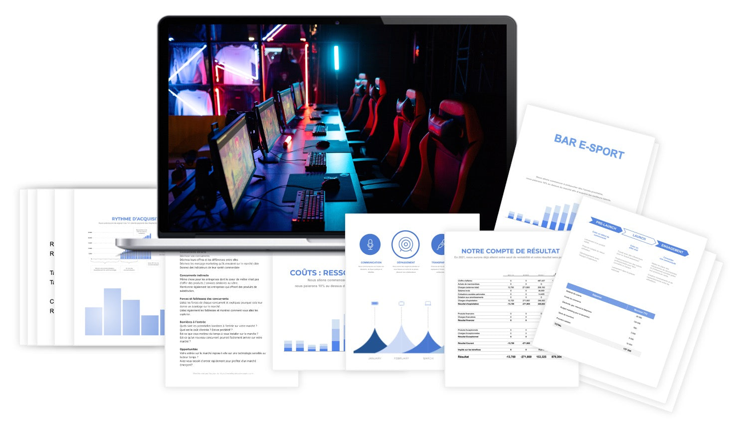 prévisionnel financier bar E-sport