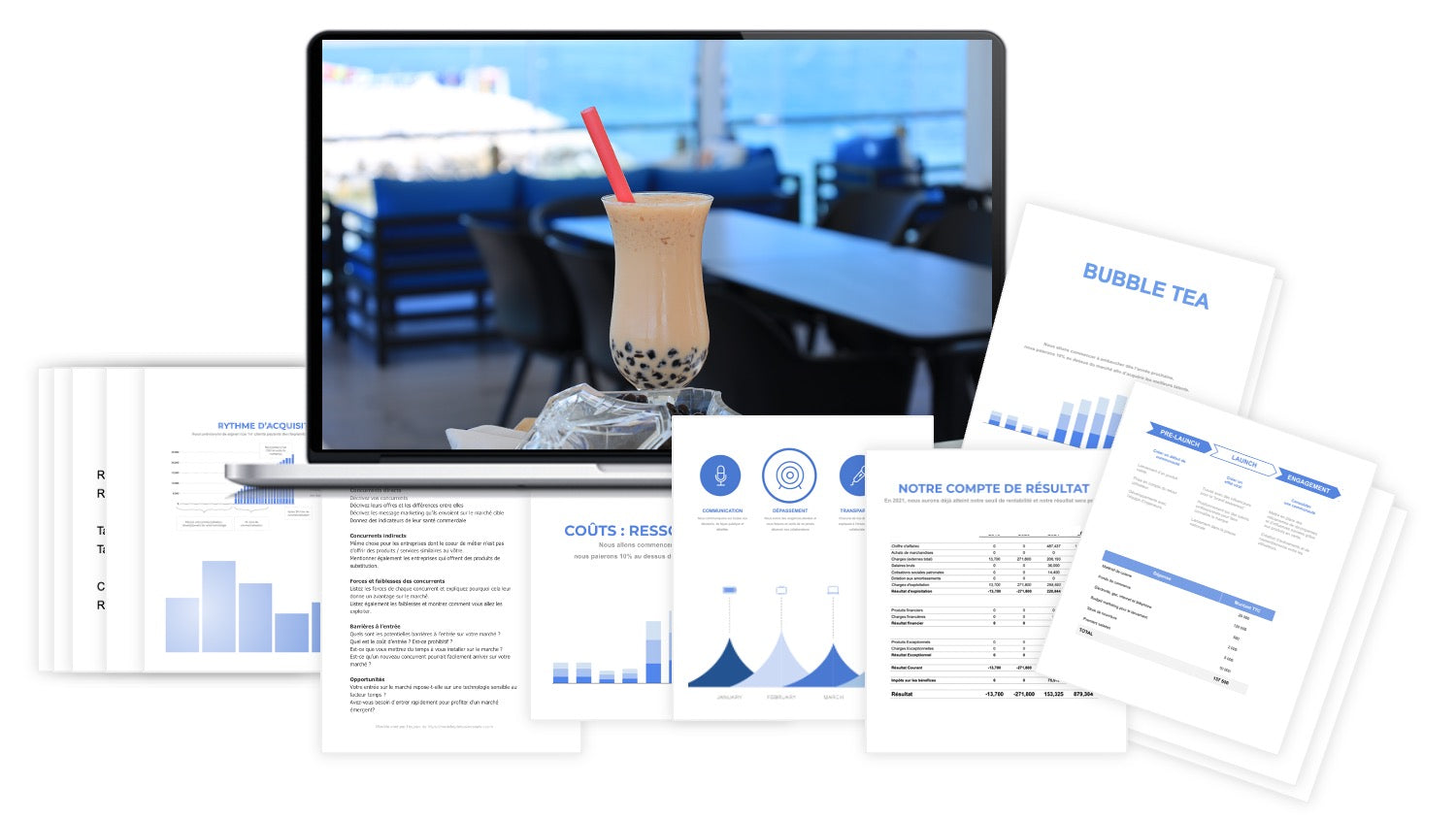 prévisionnel financier bubble tea