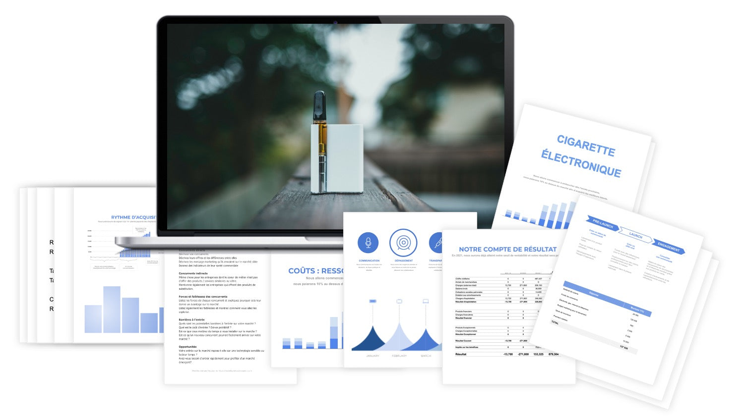 prévisionnel financier cigarette électronique