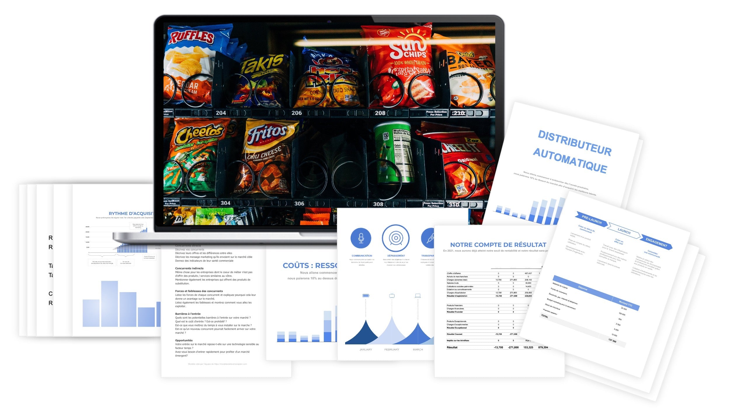 Distributeur Automatique (boissons / snacks) prévisionnel financier