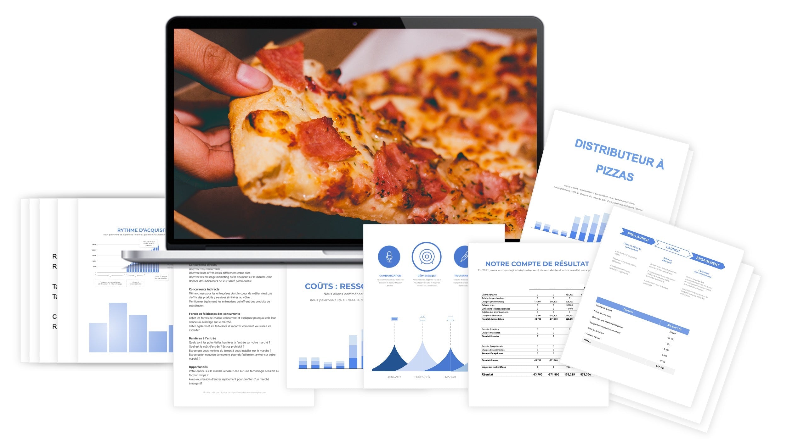 Distributeur Pizzas prévisionnel financier