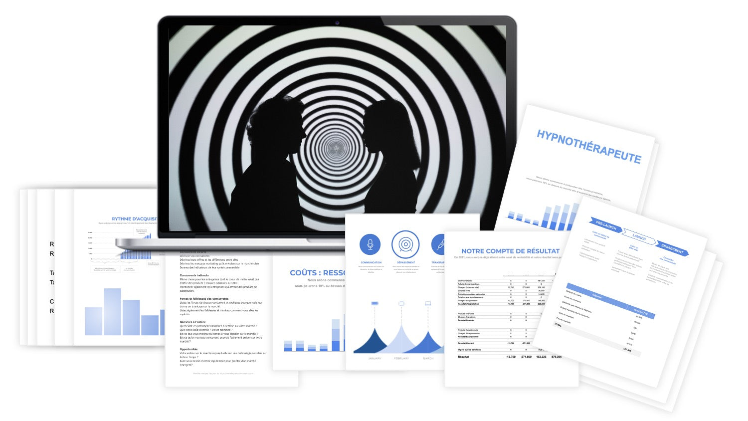 prévisionnel financier hypnothérapeute