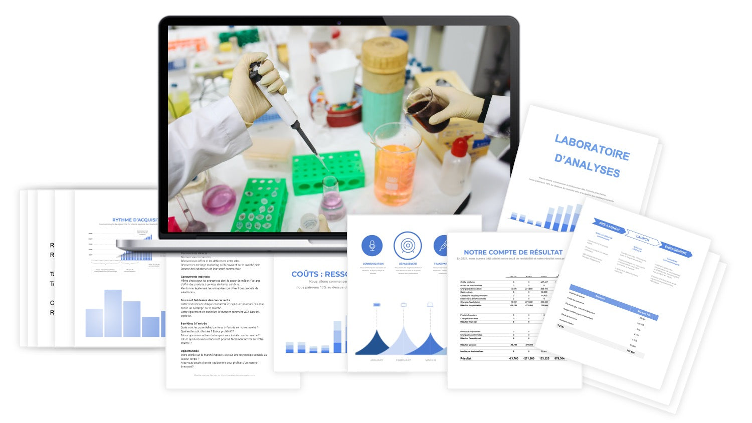 prévisionnel financier laboratoire d'analyses