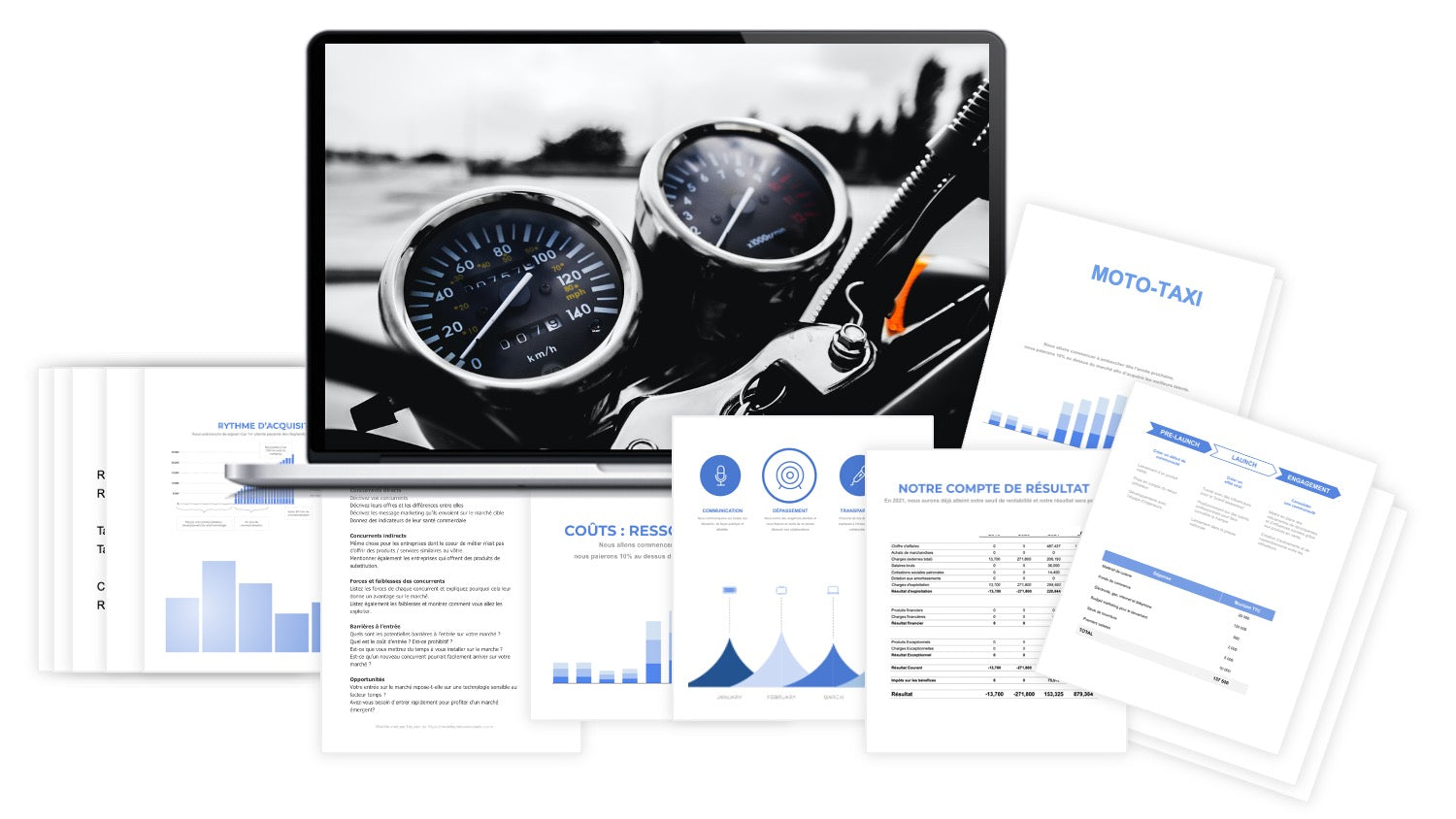 prévisionnel financier moto taxi