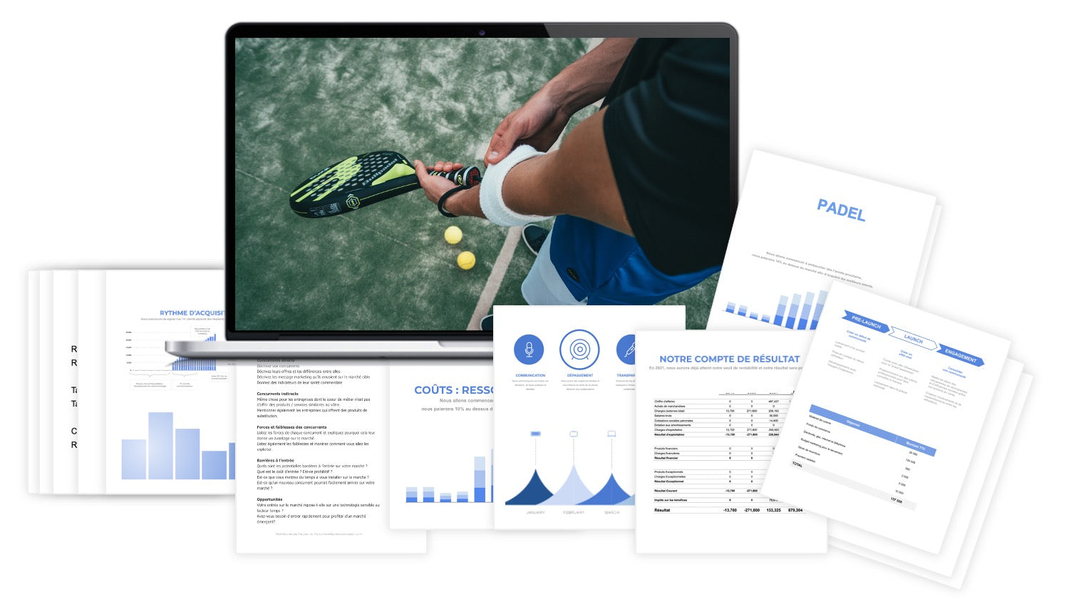 prévisionnel financier padel
