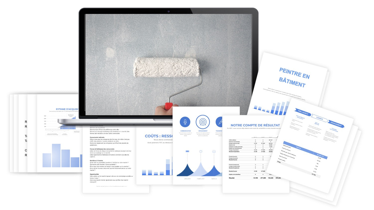 prévisionnel financier peintre en bâtiment