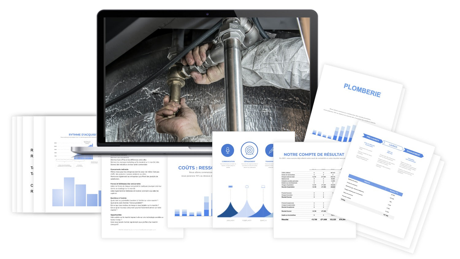 prévisionnel financier plomberie