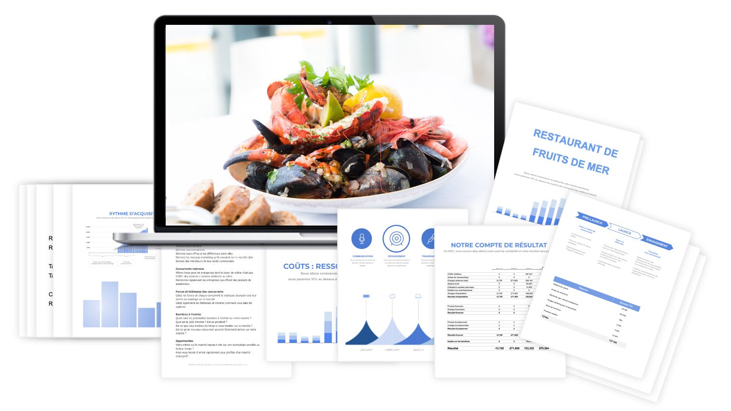 prévisionnel financier restaurant de fruits de mer