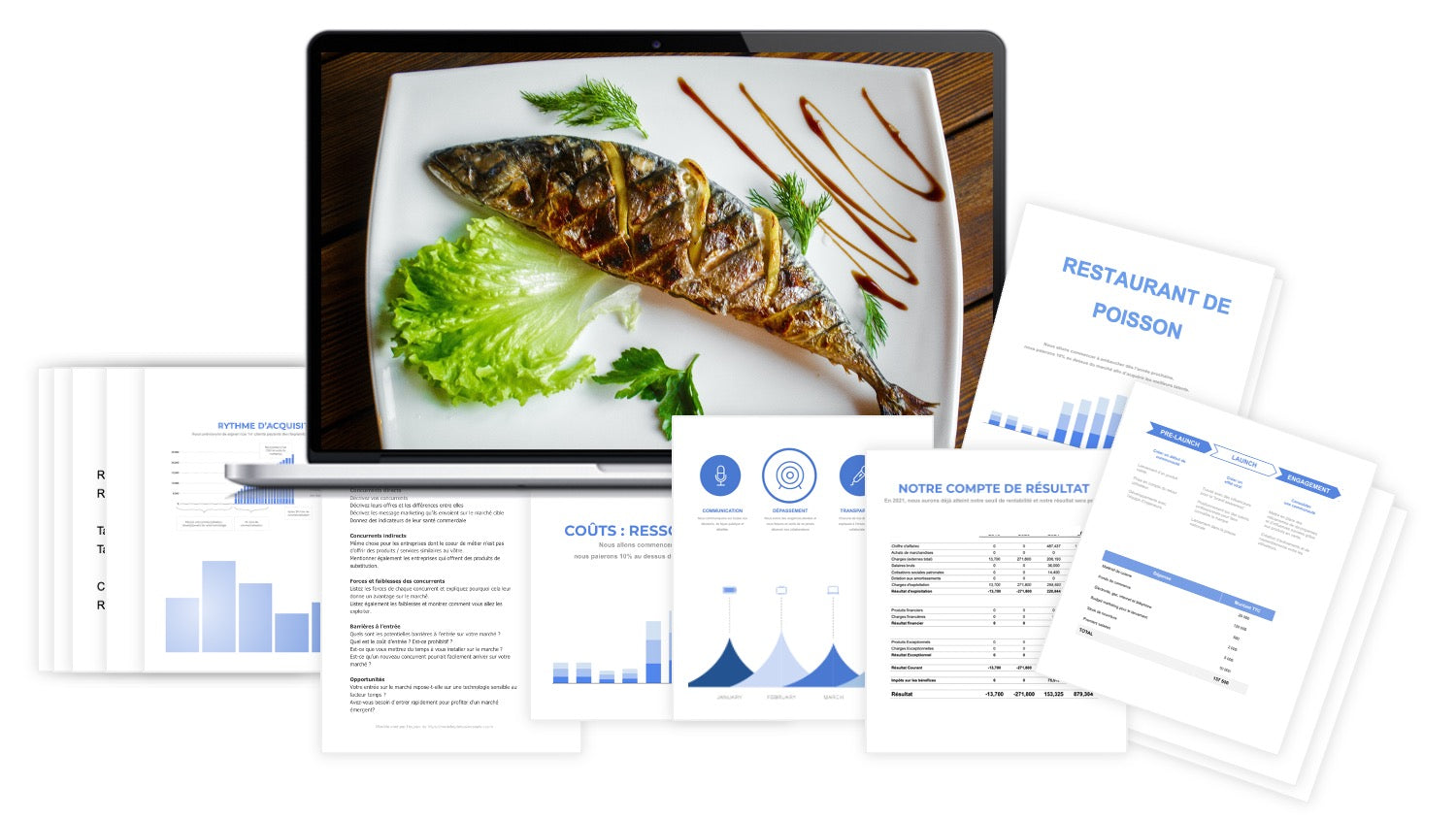 prévisionnel financier restaurant poisson