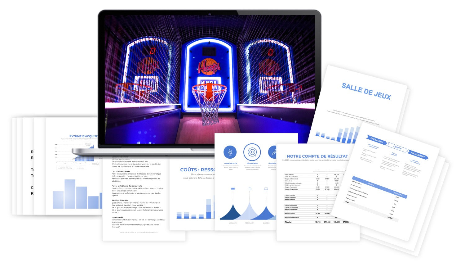 prévisionnel financier salle de jeux