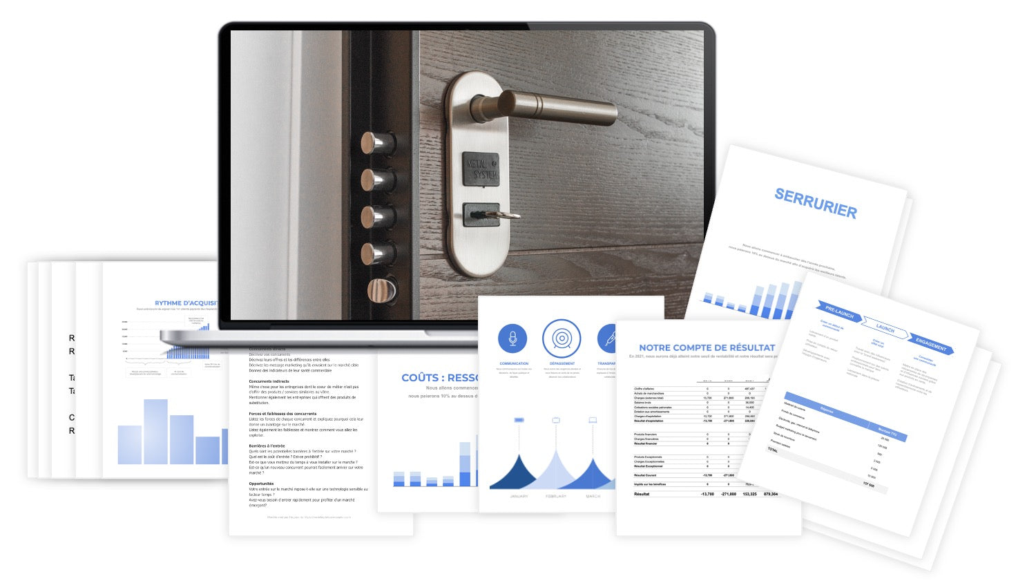 prévisionnel financier serrurier