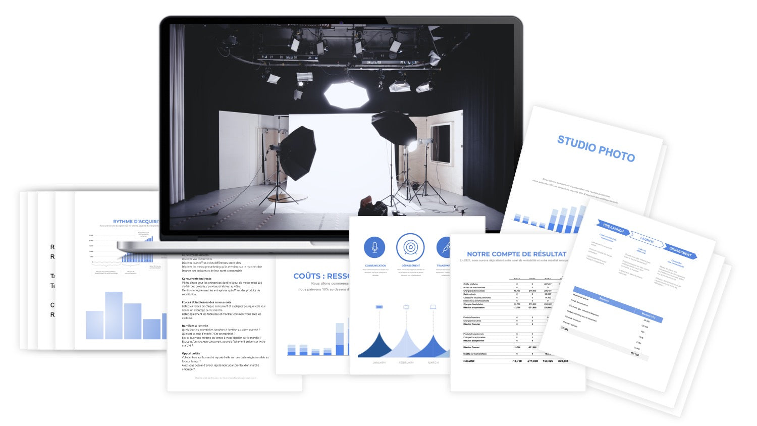 prévisionnel financier studio photo