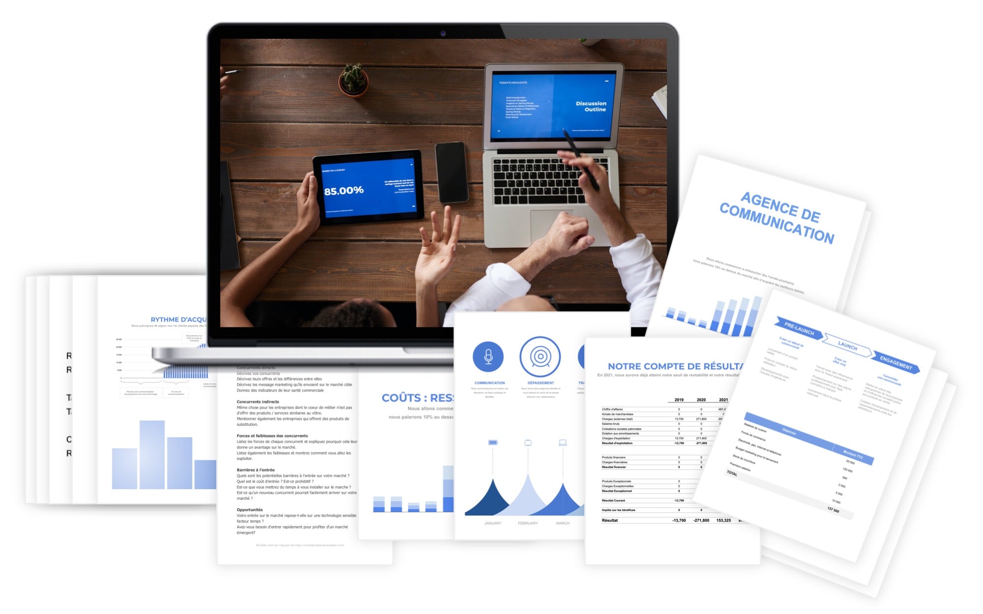 Agence de Communication Prévisionnel financier modele