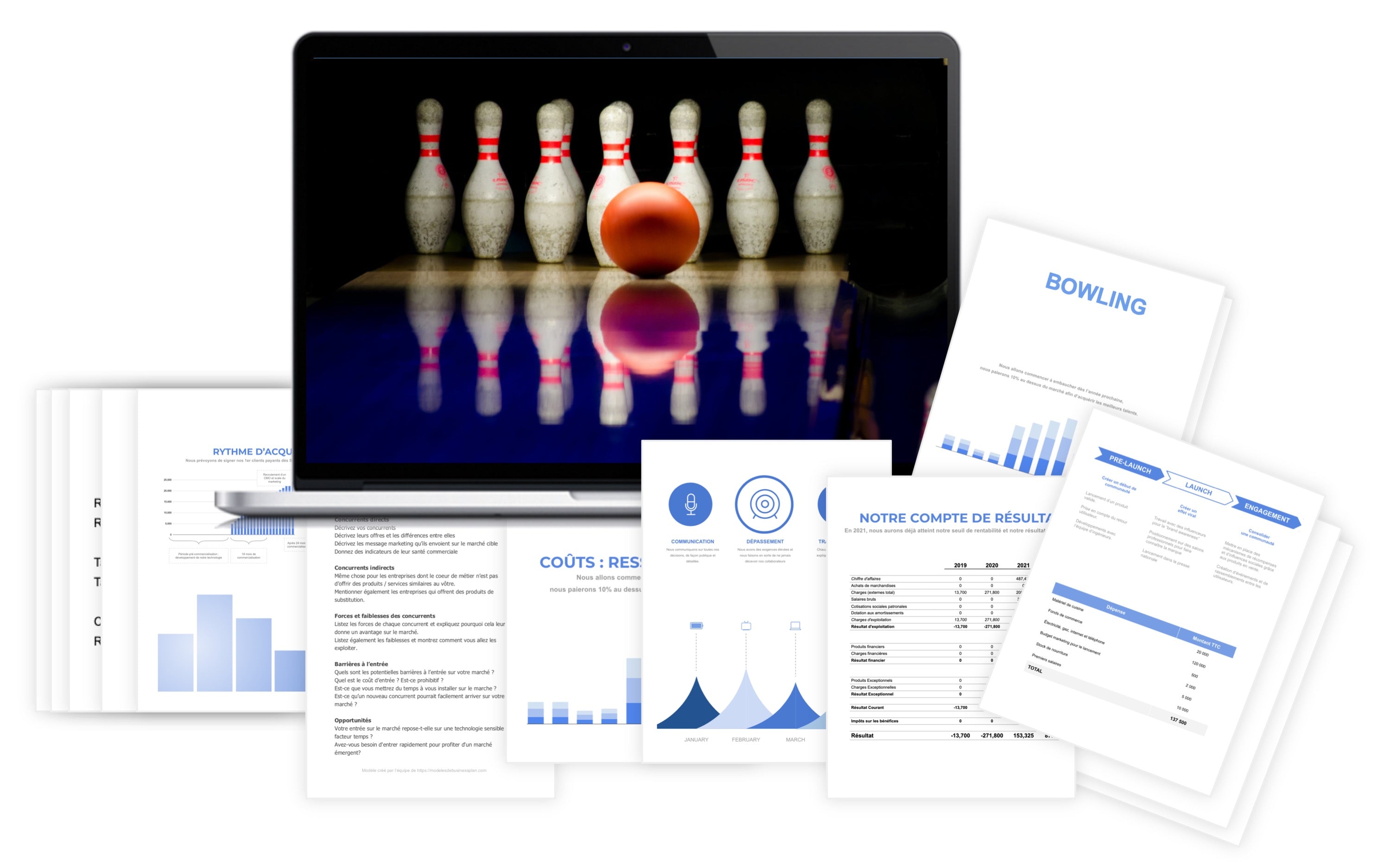 Bowling Prévisionnel Financier modele