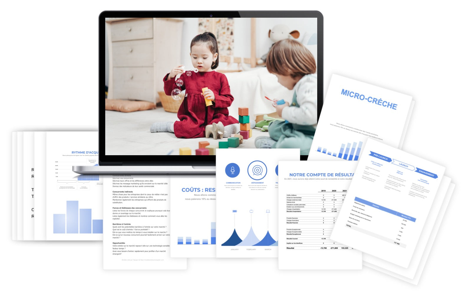 Micro-Crèche Prévisionnel financier modele