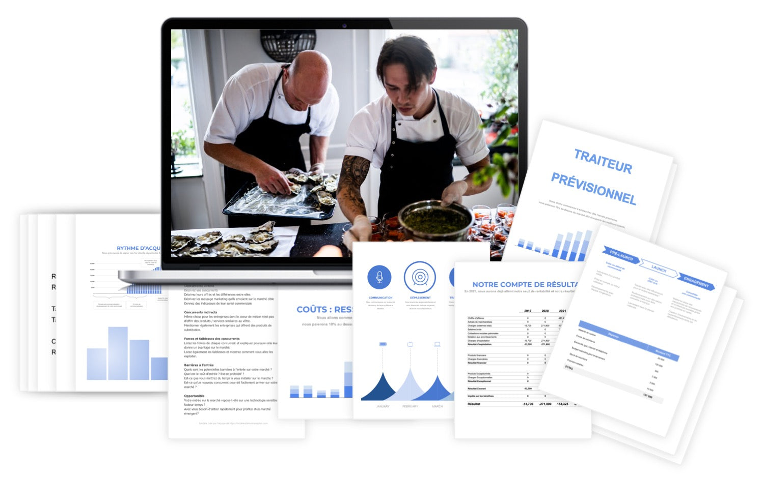 Traiteur Prévisionnel Financier modele