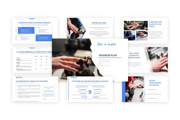 Un exemple gratuit de présentation d'un projet de bar à ongles