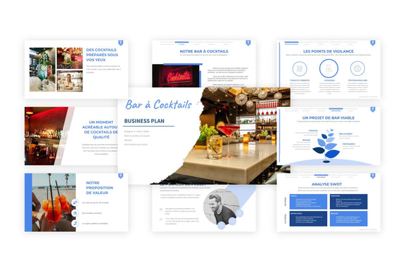 Un exemple gratuit de présentation d'un projet de bar à cocktails