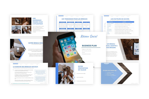 Un exemple gratuit de présentation d'un projet de réseau social