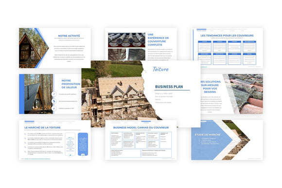 Un exemple gratuit de présentation d'un projet d'entreprise de couverture